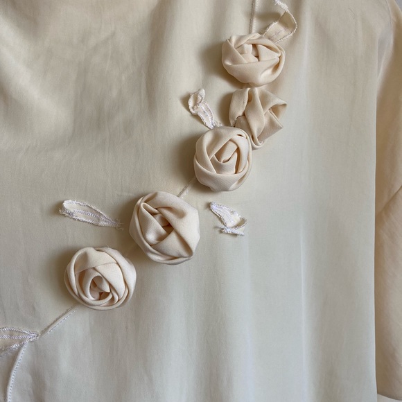 Vintage Cream Yellow Dropped Waist Dress - Picture 6 of 13